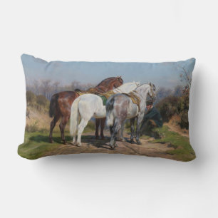 Coussin Rectangle Chevaux trois étoiles (par Rosa Bonheur)