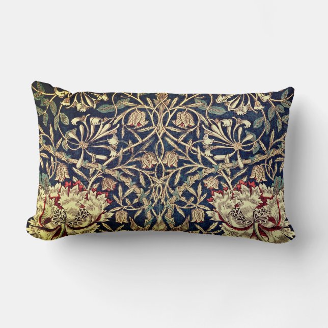 Coussin Rectangle Chèvrefeuille Élégant Floral Vintage  (Recto)