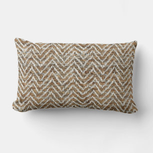Coussin Rectangle chevron à la crème chic mocha