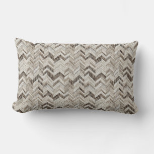 Coussin Rectangle chevron taupe crème cosy