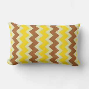 Coussin Rectangle Chevron zigzag jaune clair vert foncé