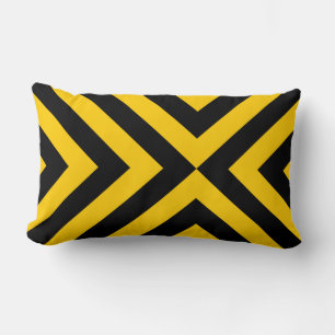 Coussin Rectangle Chevrons jaunes et noirs