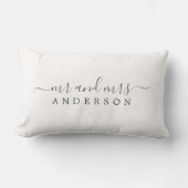 Coussin Rectangle Chic Newlysée M. Mme Black White Monogramme (Recto)