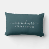 Coussin Rectangle Chic Newlysée M. Mme Deep Emerald Monogram (Verso)