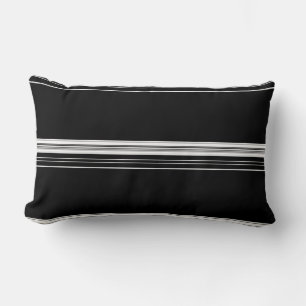 Coussin Rectangle Chic noir rayé