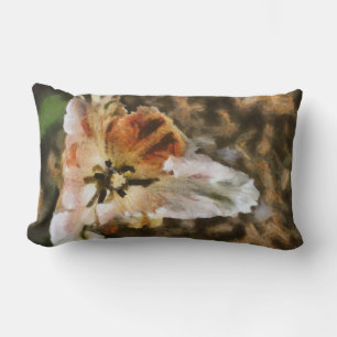 Coussin Rectangle Chic Rose Girly Terme Peint Floral Été Iris