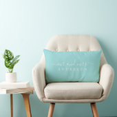 Coussin Rectangle Chic Script M. Mme Bright Blue Monogramme marié (Chaise)