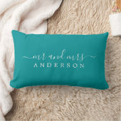 Coussin Rectangle Chic Script Mr Mme Green Monogramme Newlysée (Couverture)