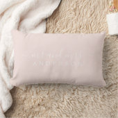 Coussin Rectangle Chic Script Mr Mme Pastel Pink Monogramme nouvelle (Couverture)