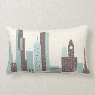 Coussin Rectangle Chicago en hiver
