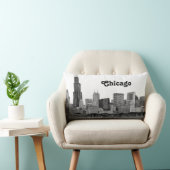 Coussin Rectangle Chicago Skyline Gravé (Chaise)
