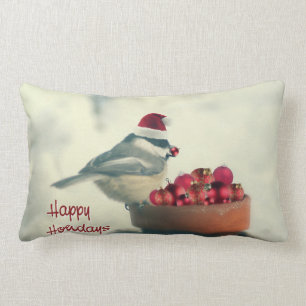Coussin Rectangle Chickadee adorable de vacances