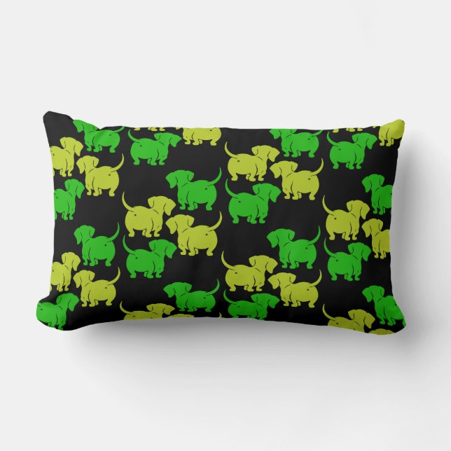 Coussin Rectangle Chien allemand Dachshund Motifs (Recto)