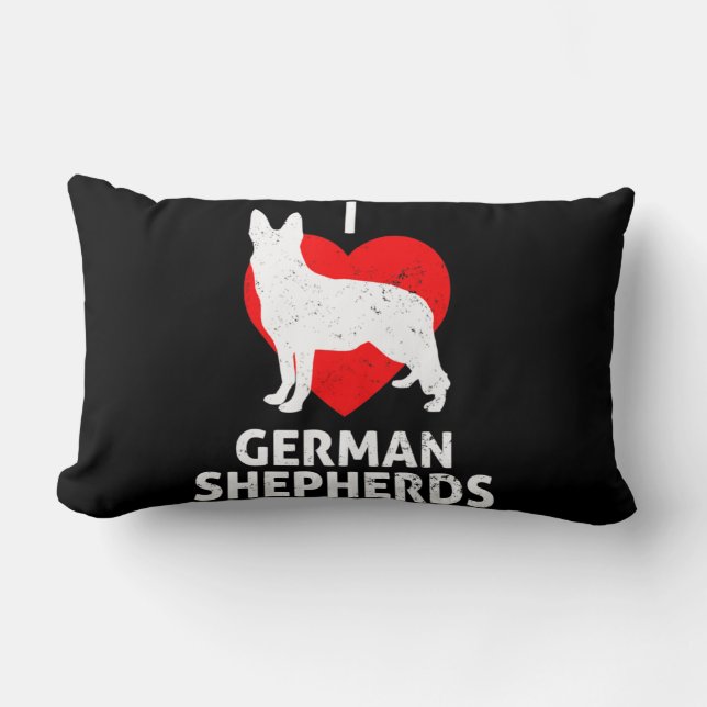 Coussin Rectangle Chien de loup berger allemand (Recto)