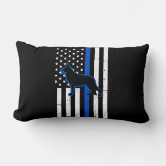Coussin Rectangle Chien de police berger allemand K9 Patriotique