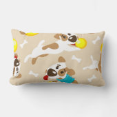Coussin Rectangle Chien joueur (Recto)