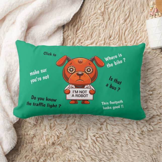 Coussin Rectangle Chien robot (Couverture)