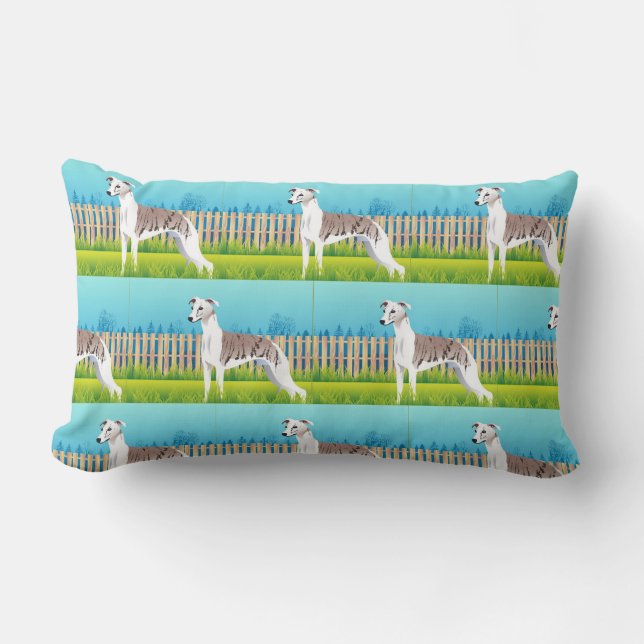 Coussin Rectangle Chien Whippet race (Recto)