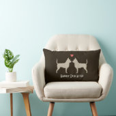 Coussin Rectangle Chiens de mariage de Chihuahuas avec texte (Chaise)