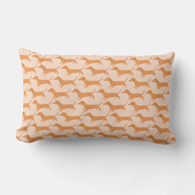 Coussin Rectangle Chiens de Wiener (Recto)