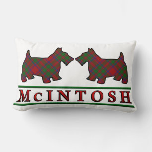 Coussin Rectangle Chiens écossais du Clan McIntosh Tartan