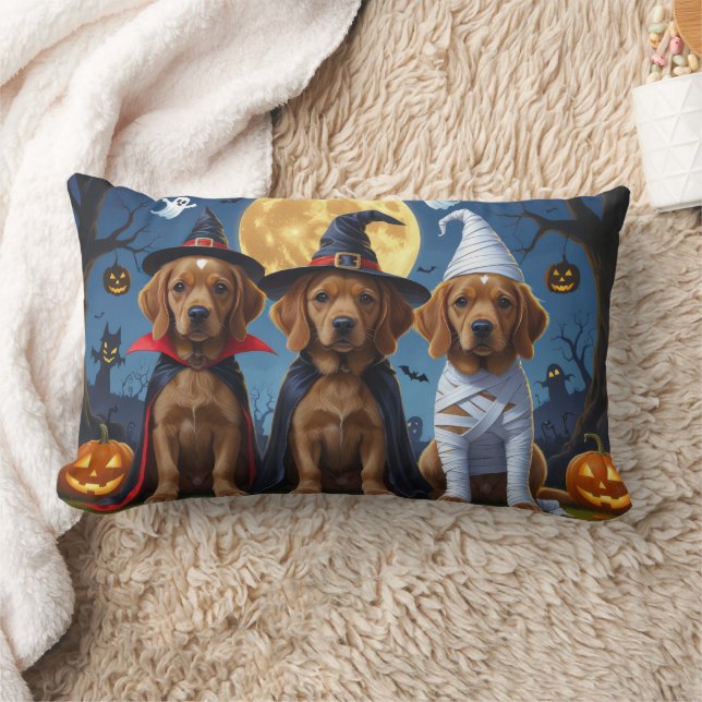 Coussin Rectangle Chihuahua Chien Citrouille Halloween Funny (Couverture)