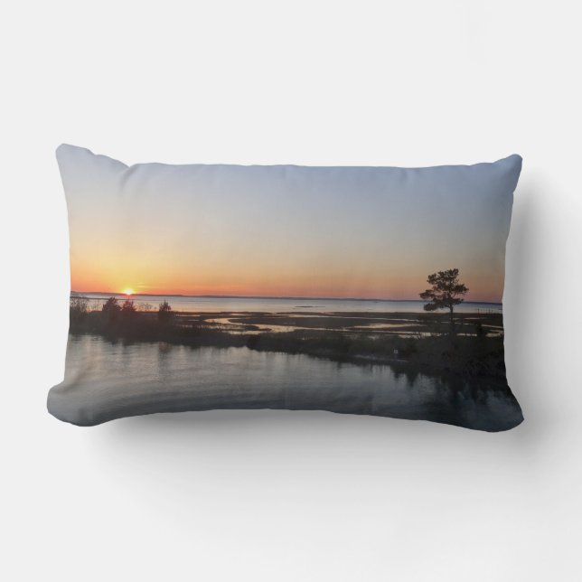 Coussin Rectangle Chincoteague Sunset I Virginia Paysage (Recto)