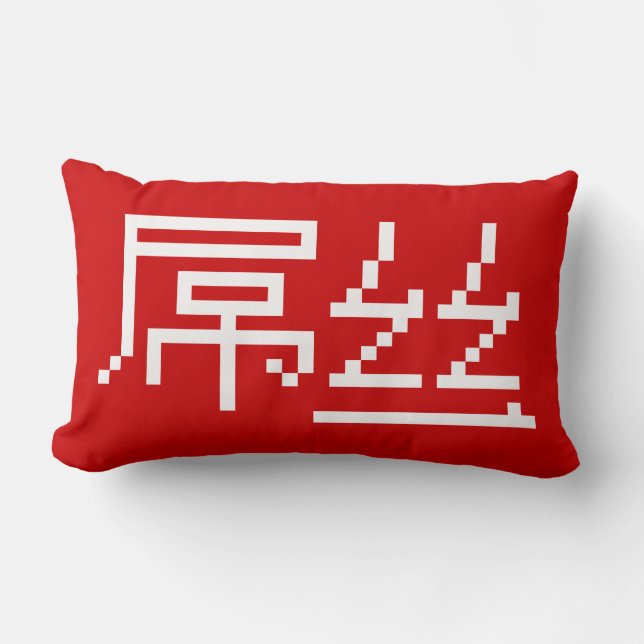 Coussin Rectangle Chinois perdant / Diaosi 屌 丝 Hanzi MEME (Recto)