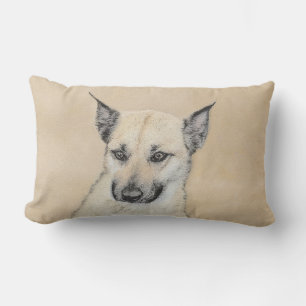 Coussin Rectangle Chinook (Oreilles Pointées) Peinture - Art Chien o