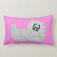 Chiot bouclé de caniche de bande dessinée mignonne