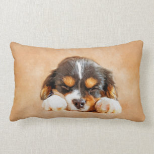 Coussin Rectangle Chiot cavalier d'épagneul du Roi Charles