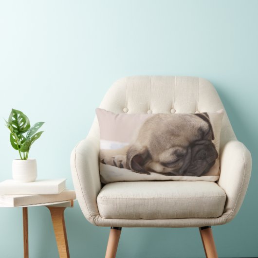Coussin Rectangle Chiot dormant solidement (Chaise)
