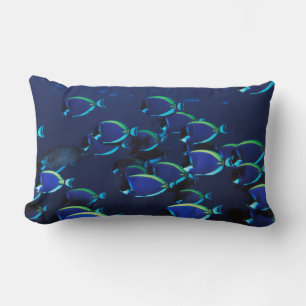 Coussin Rectangle Chirurgien bleu à nez blanc en banc
