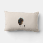 Coussin Rectangle Chocolat mignon Labrador Chien - Bailey | Cadeau p (Verso)