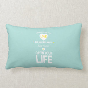 Coussin Rectangle Choisissez les citations inspirées turquoises du