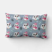 Coussin Rectangle Chouettes d'hiver (Verso)