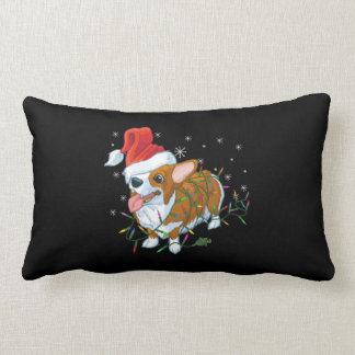 Coussin Rectangle Christmas Corgi