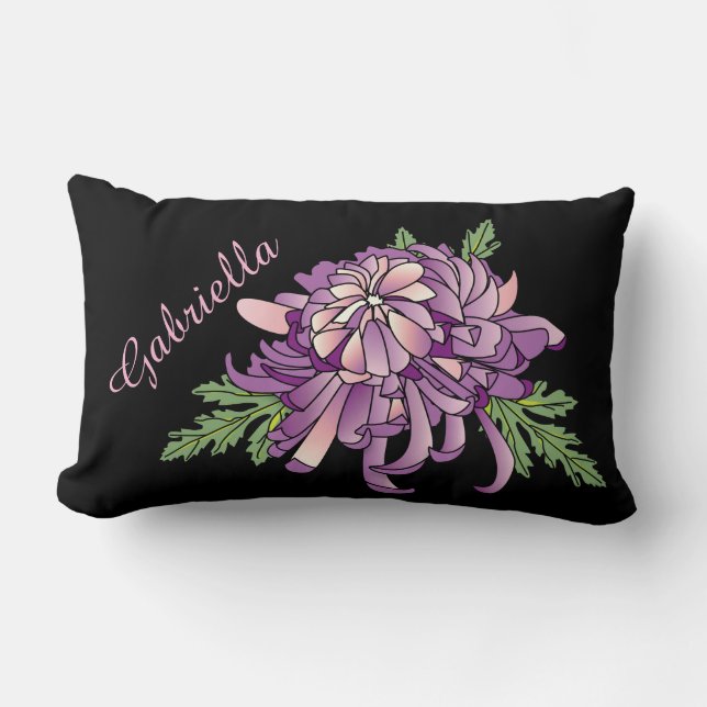 Coussin Rectangle Chrysanthème (Recto)