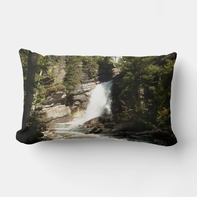 Coussin Rectangle Chutes Baring au parc national des Glaciers (Recto)