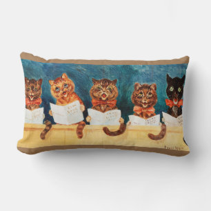 Coussin Rectangle Cinq chats chanteurs, Louis Wain