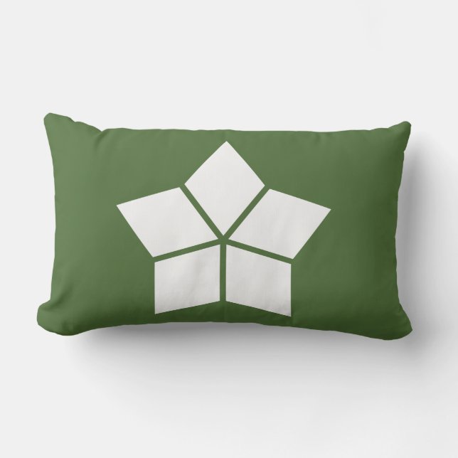 Coussin Rectangle Cinq losanges (dessin à dix divisions) (Recto)