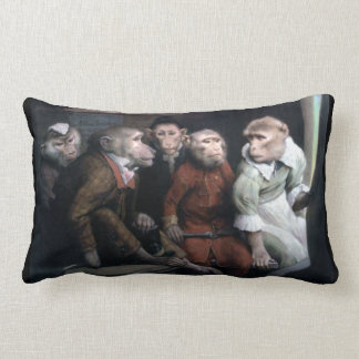 Coussin Rectangle Cinq singes de fantaisie
