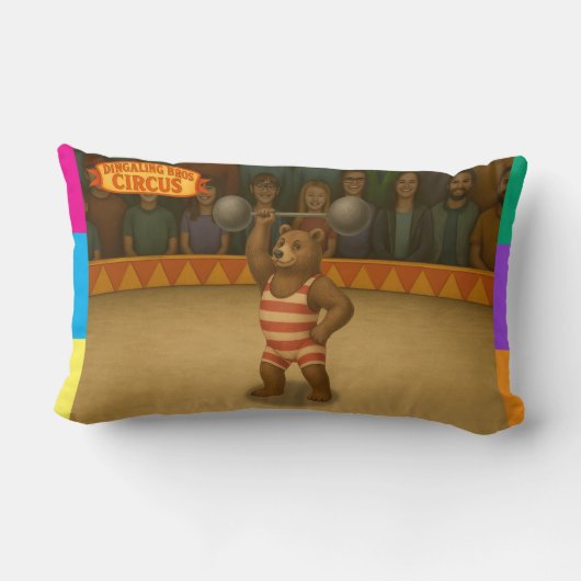 Coussin Rectangle Circus strong-bear (Verso)
