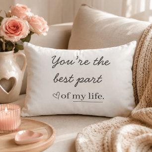 Coussin Rectangle Citation d'amour moderne
