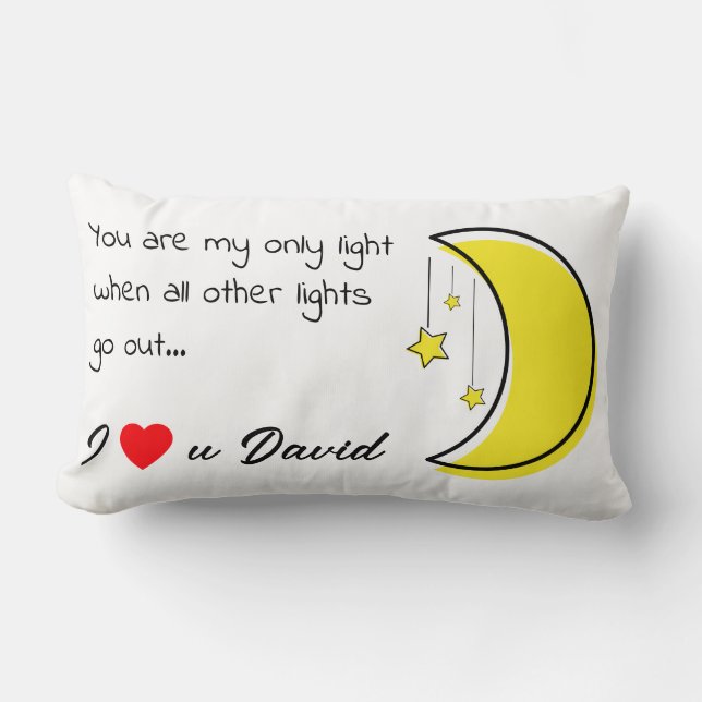 Coussin Rectangle Citation d'amour romantique avec l'art vectoriel d (Recto)