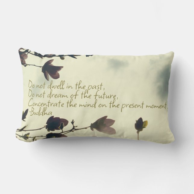 Coussin Rectangle Citation de Bouddha sur le passé (Recto)