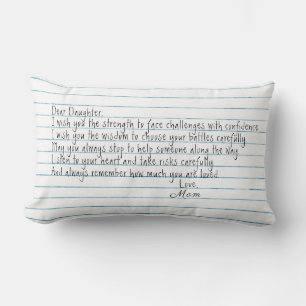 Coussin Rectangle Citation De Fille Sur Papier Carnet