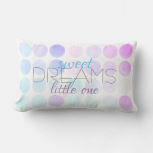 Coussin Rectangle citation de la nurserie rêves doux sur des points 