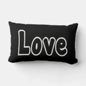 Coussin Rectangle Citation de motivation amour Noir & Blanc (Verso)