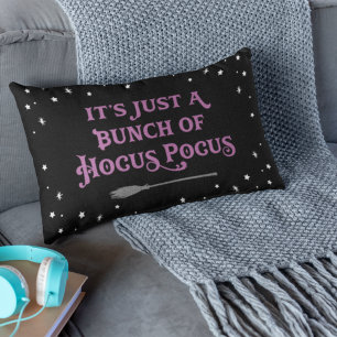 Coussin Rectangle Citation d'Halloween noir et pourpre